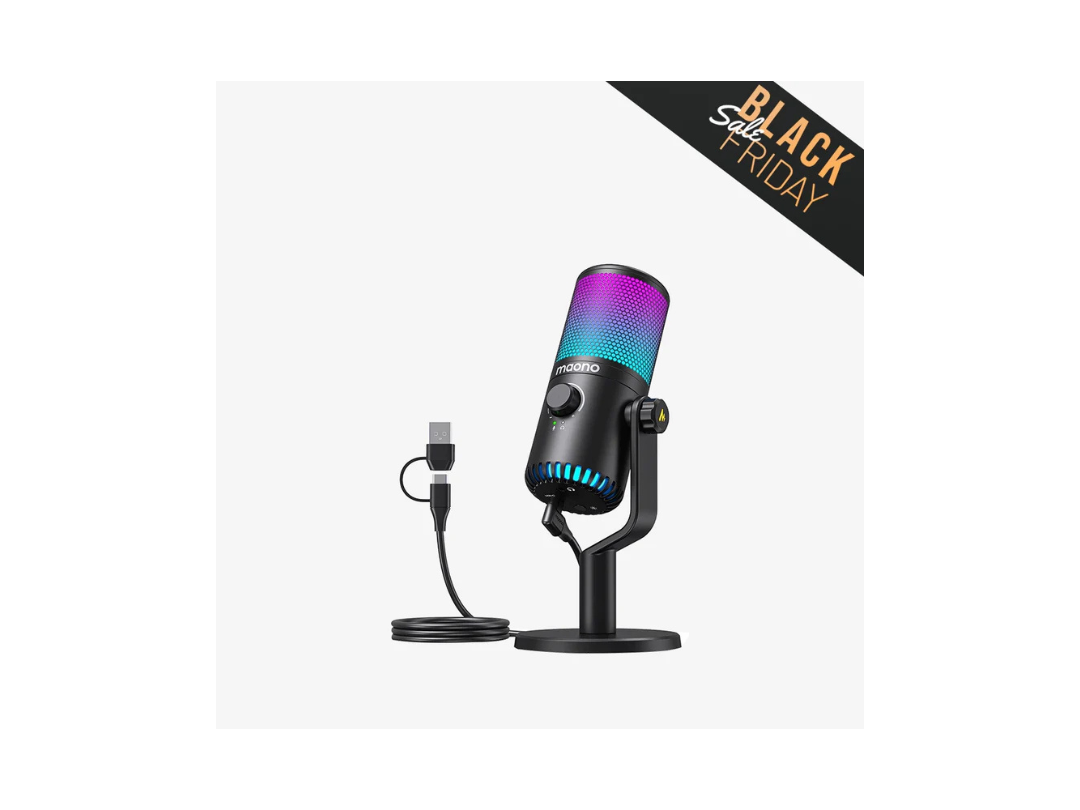MAONO DM30 White Gaming USB Microphone, Programmable PC Computer Condenser Mic for Streaming, Podcasting, Recording, Twitch, YouTube, Discord, with RGB Lights, Mute, Gain, Zero Latency Monitoring MAONO DM30 White Gaming USB Microphone, Programmable PC Computer Condenser Mic for Streaming, Podcasting, Recording, Twitch, YouTube, Discord, with RGB Lights, Mute, Gain, Zero Latency Monitoring